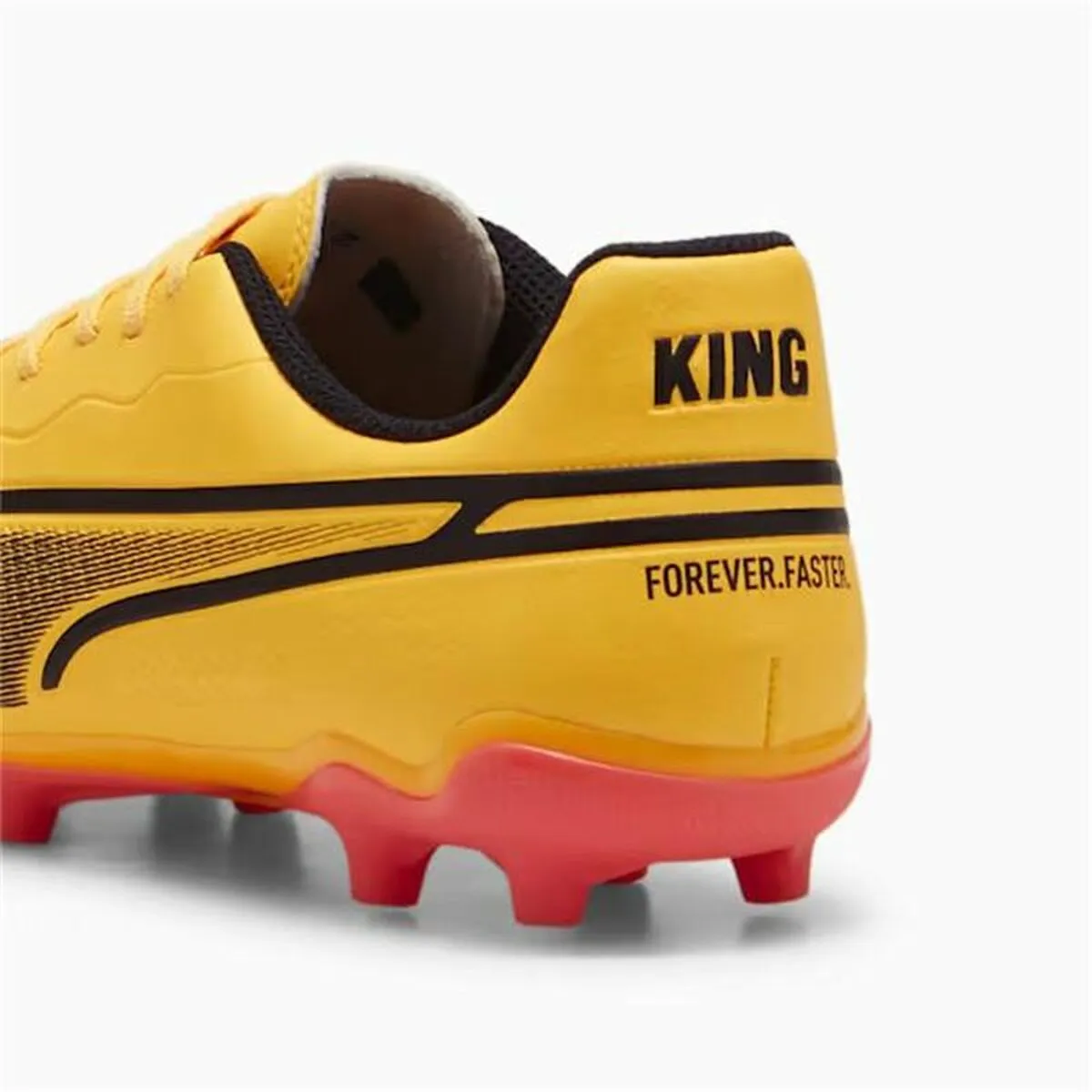 Childrens Football Boots Puma King Matc FG/AG Yellow Orange