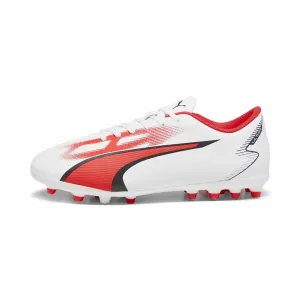 Childrens Football Boots Puma Ultra Play MG White Red