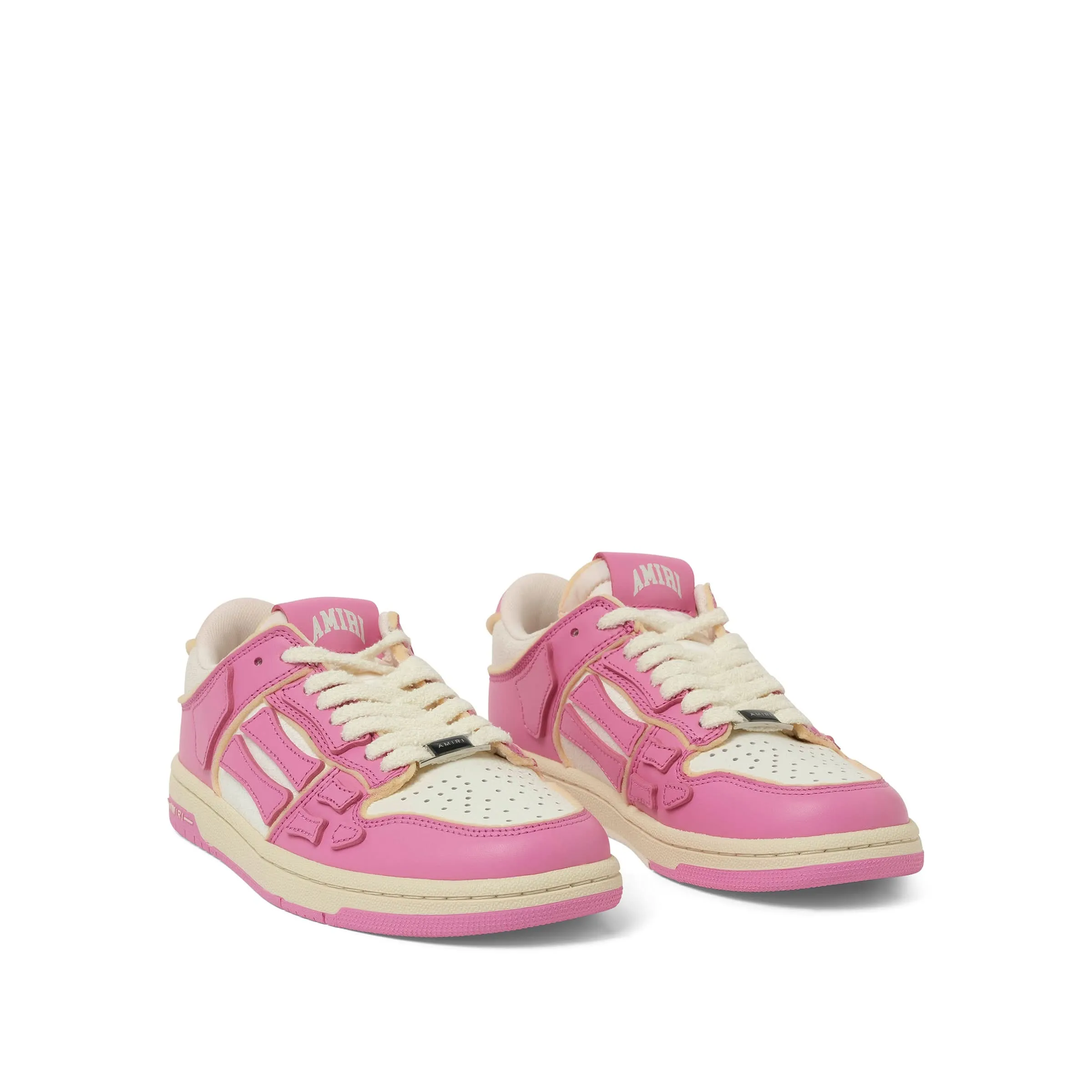 Collegiate Skeleton Sneaker in Fuchsia Pink/White