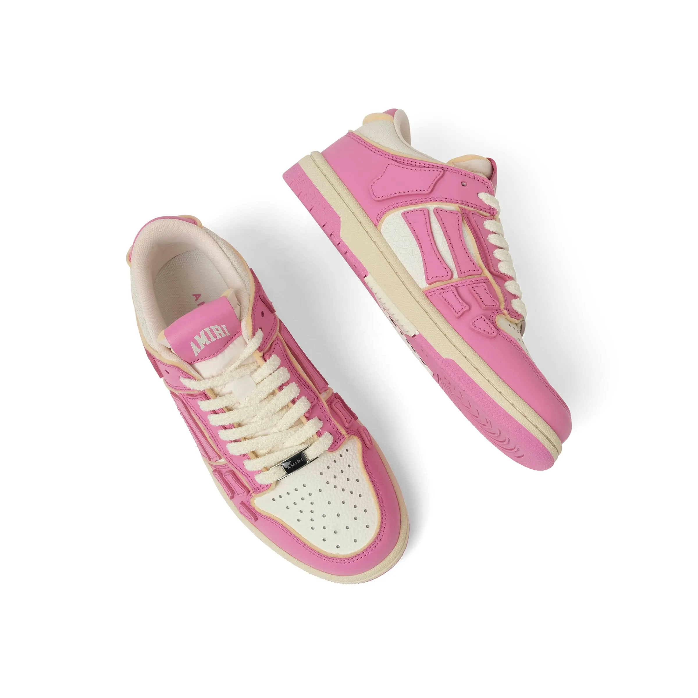 Collegiate Skeleton Sneaker in Fuchsia Pink/White