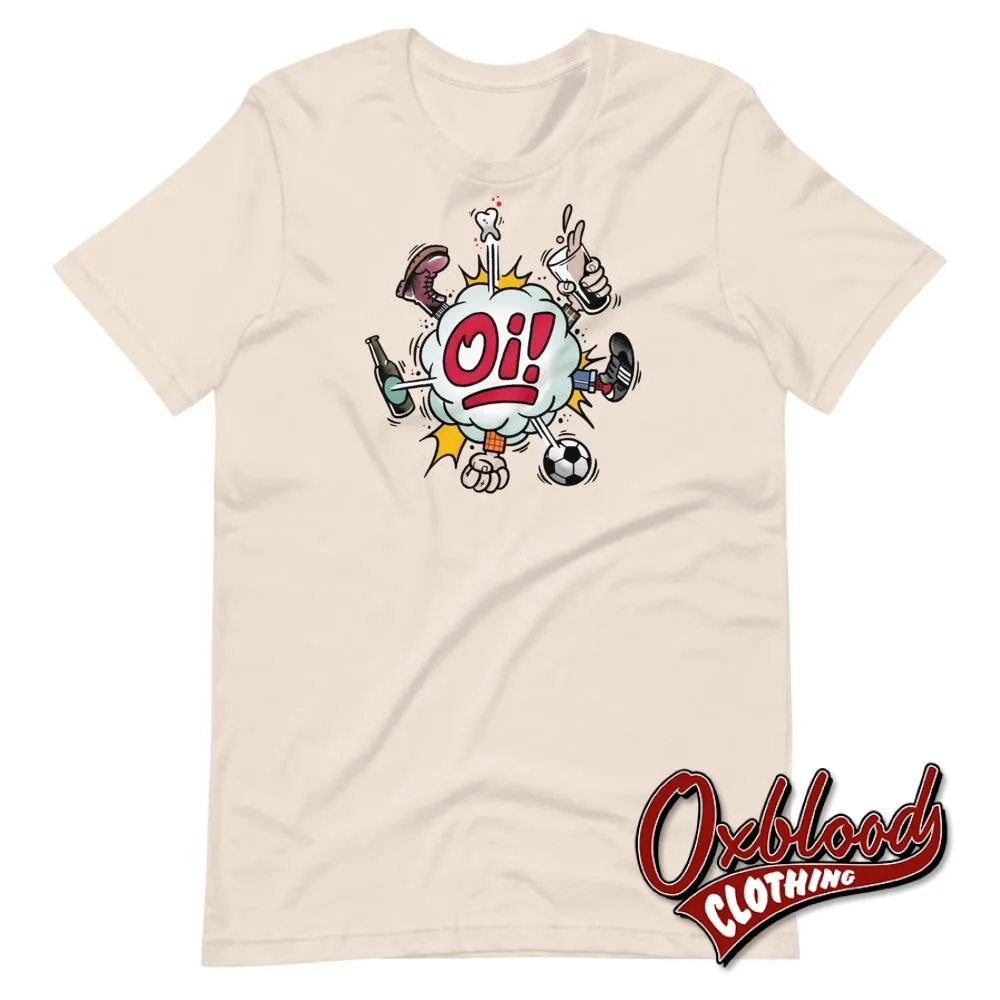 Coloured Oi! T-Shirt - Football, Fighting, Drinking & Boots by Duck Plunkett