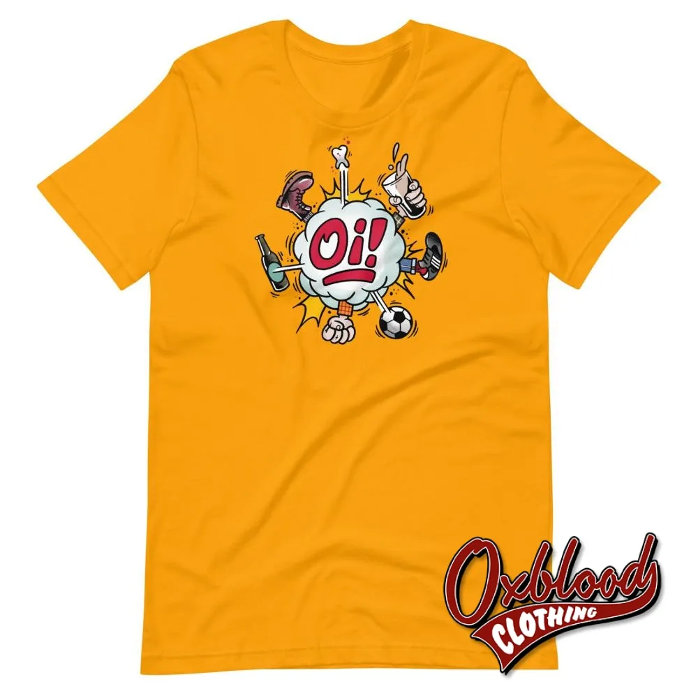 Coloured Oi! T-Shirt - Football, Fighting, Drinking & Boots by Duck Plunkett