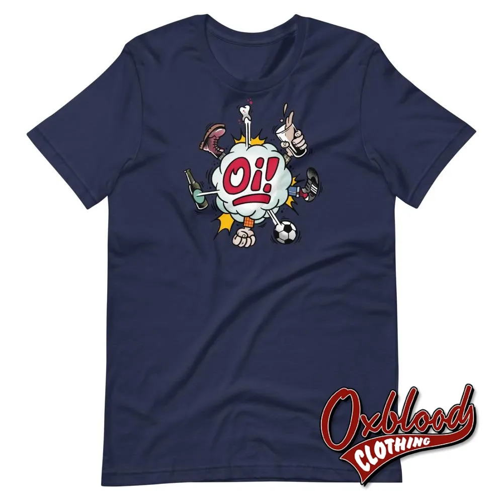 Coloured Oi! T-Shirt - Football, Fighting, Drinking & Boots by Duck Plunkett