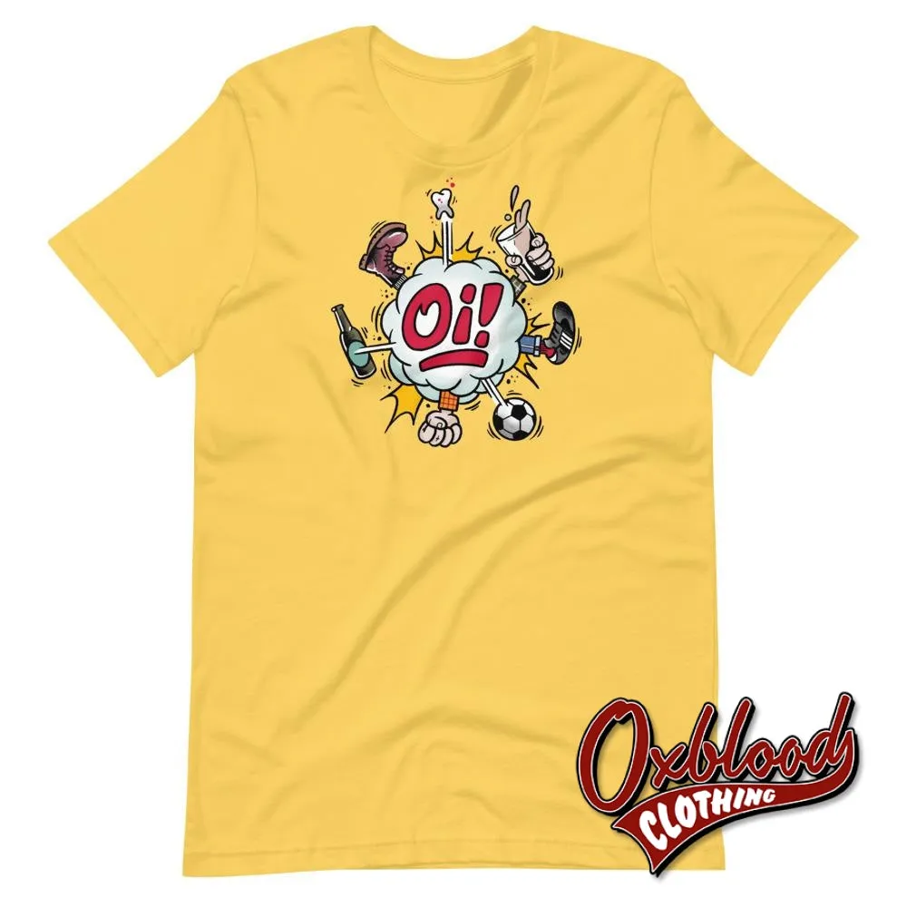 Coloured Oi! T-Shirt - Football, Fighting, Drinking & Boots by Duck Plunkett