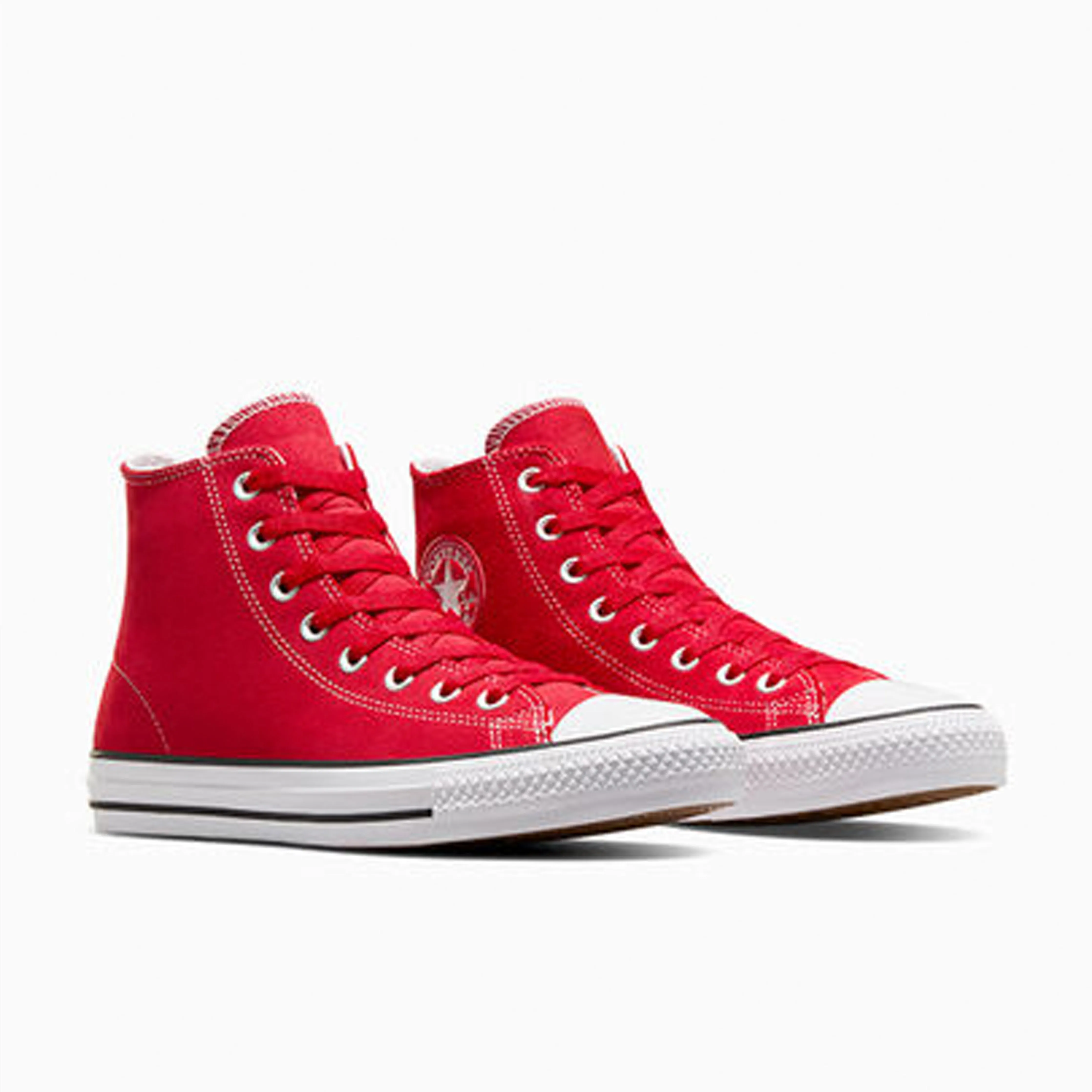 Converse CONS Chuck Taylor All Stars Pro Hi Skate Shoes - Red / White