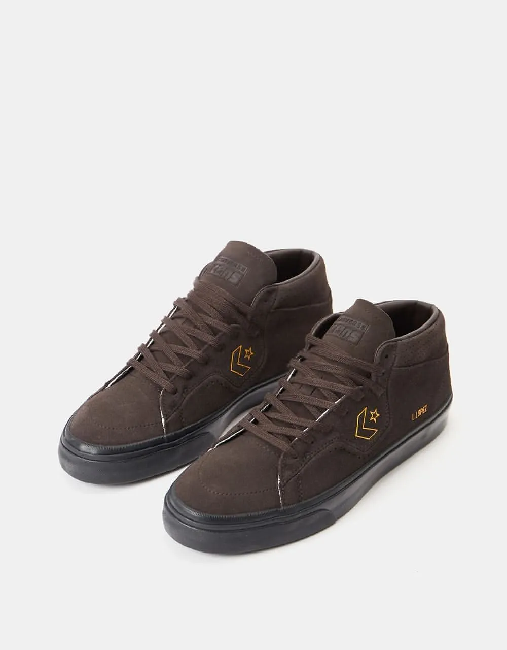 Converse Cons Louie Lopez Pro Mid Skate Shoes - Velvet Brown/Amarillo/Black