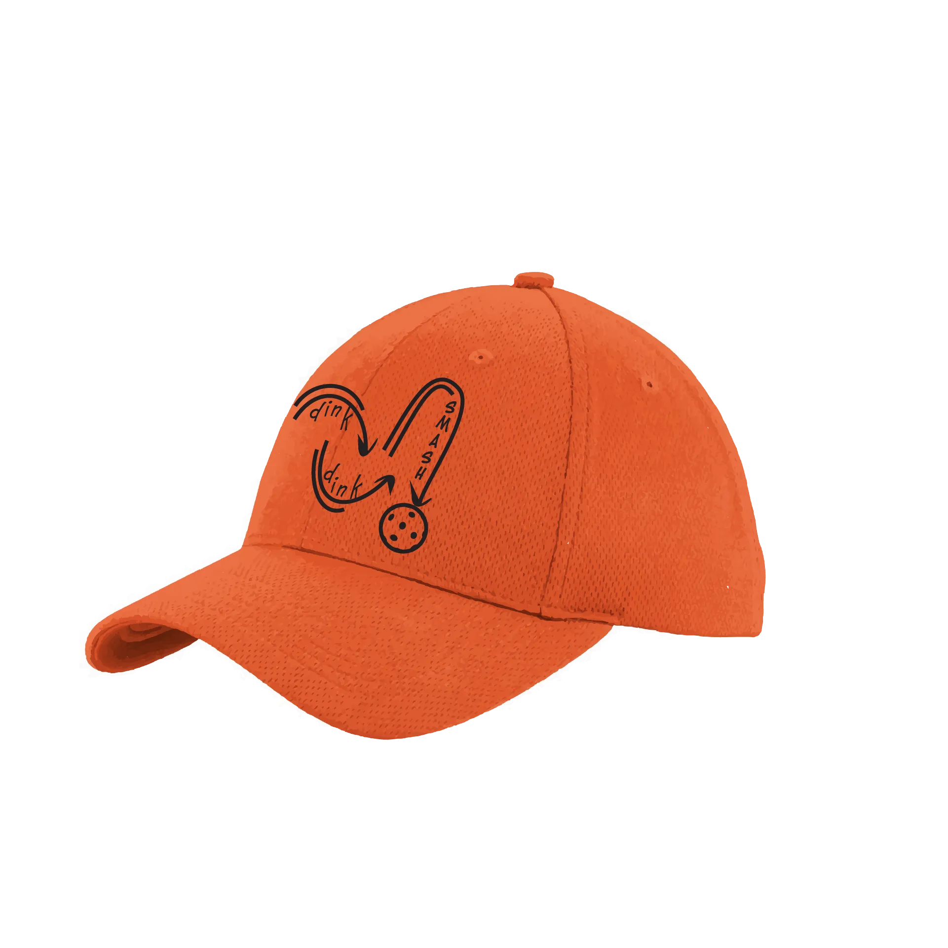 Dink Dink Smash (Black) Customizable | Pickleball Hat | Moisture-Wicking 100% Polyester