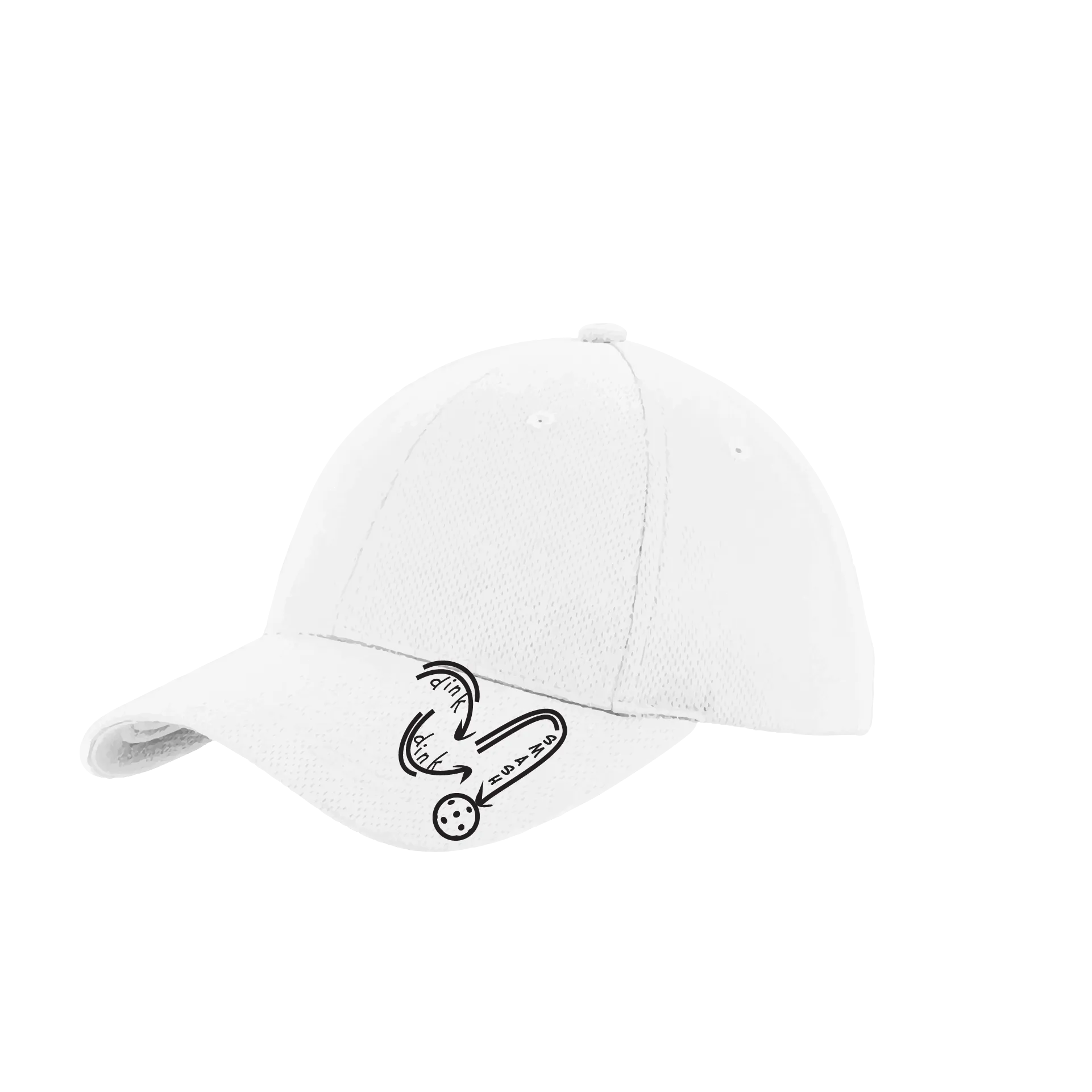 Dink Dink Smash (Black) Customizable | Pickleball Hat | Moisture-Wicking 100% Polyester