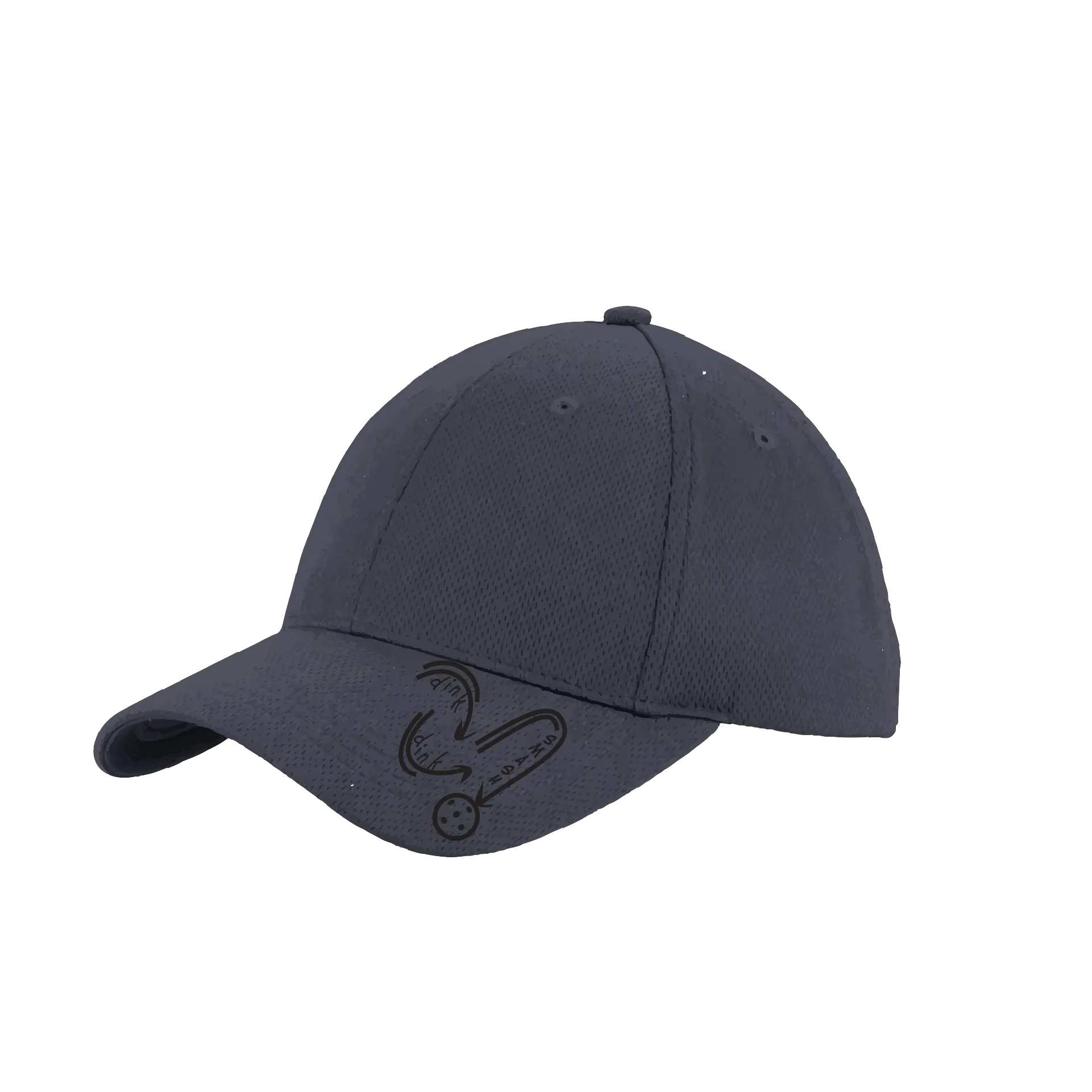 Dink Dink Smash (Black) Customizable | Pickleball Hat | Moisture-Wicking 100% Polyester