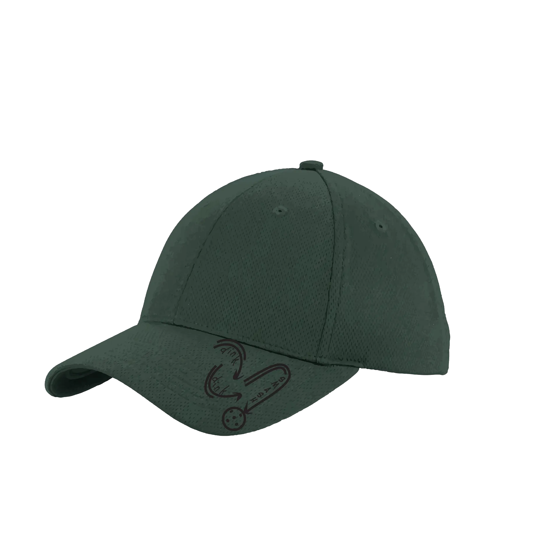 Dink Dink Smash (Black) Customizable | Pickleball Hat | Moisture-Wicking 100% Polyester