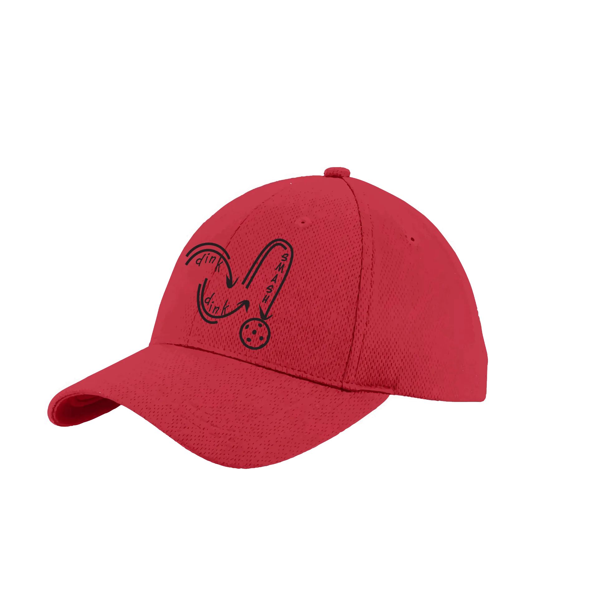 Dink Dink Smash (Black) Customizable | Pickleball Hat | Moisture-Wicking 100% Polyester