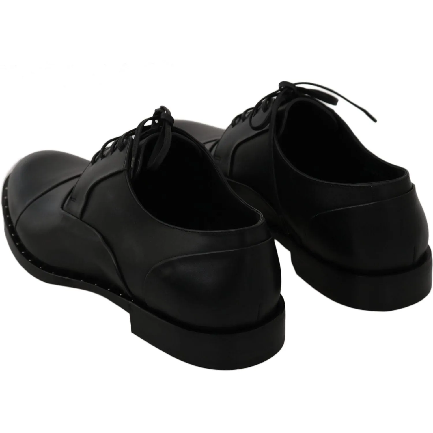 Dolce & Gabbana Sleek Black Leather Formal Dress Shoes