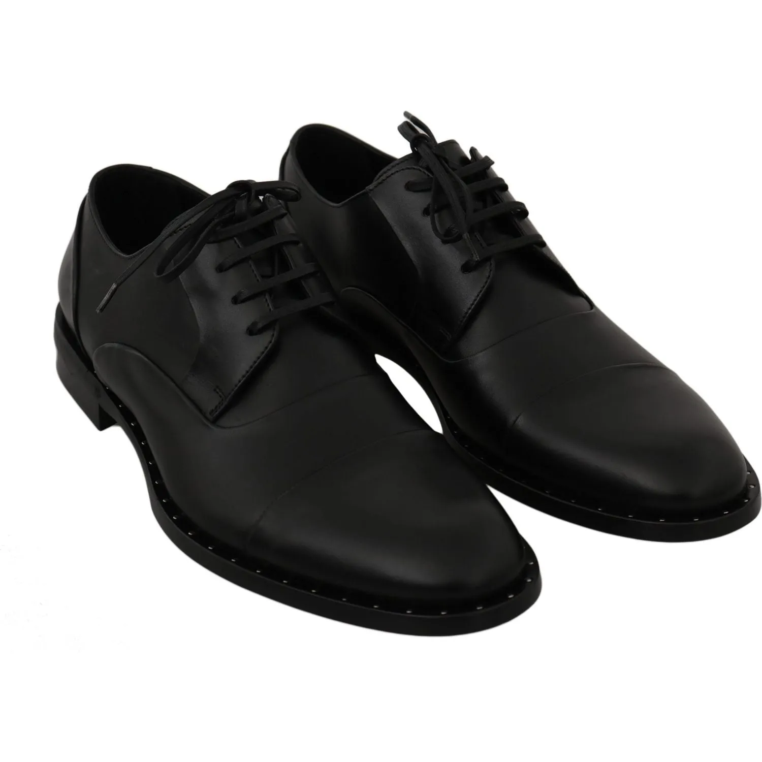 Dolce & Gabbana Sleek Black Leather Formal Dress Shoes