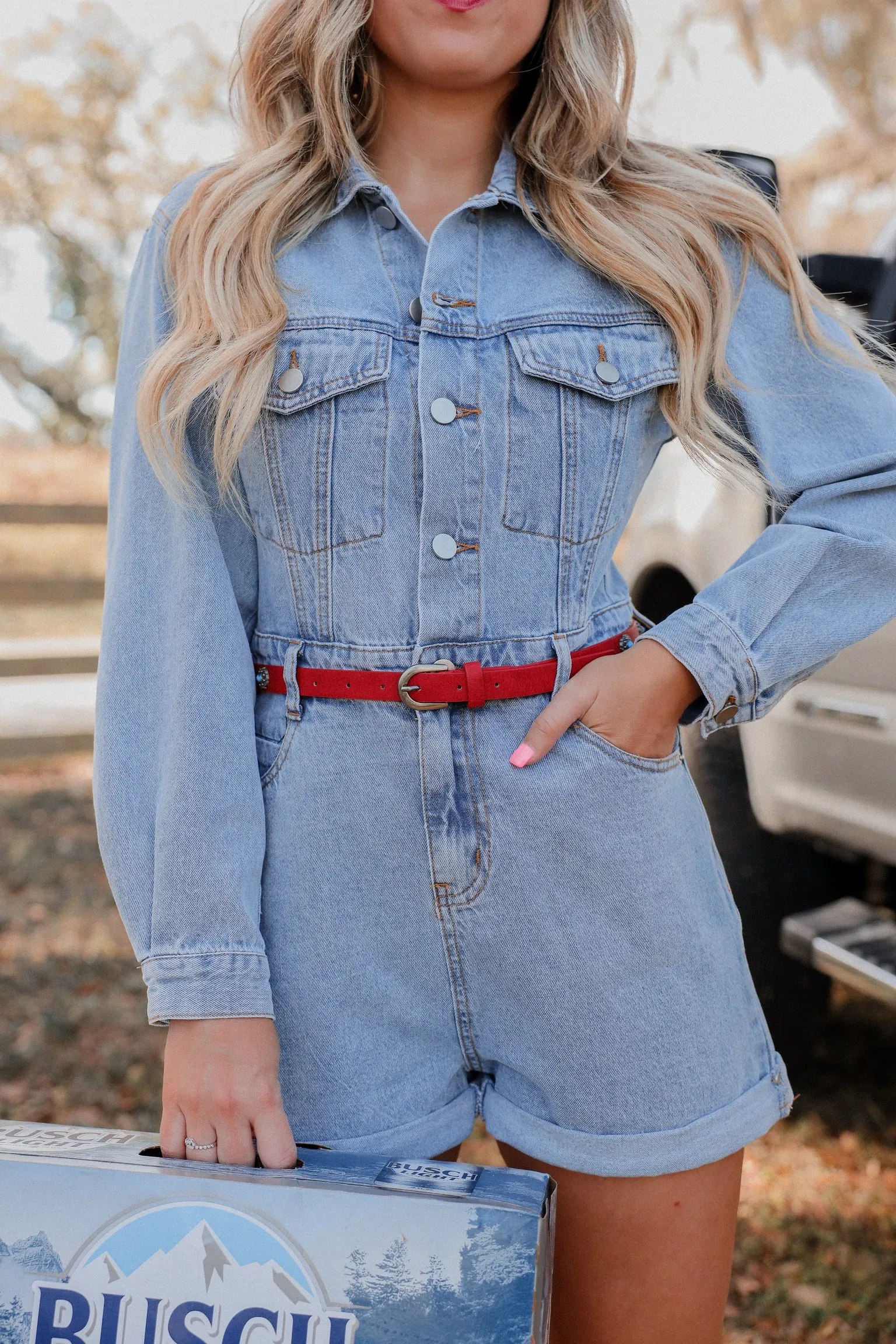 Elliston Classic Pocketed Denim Romper