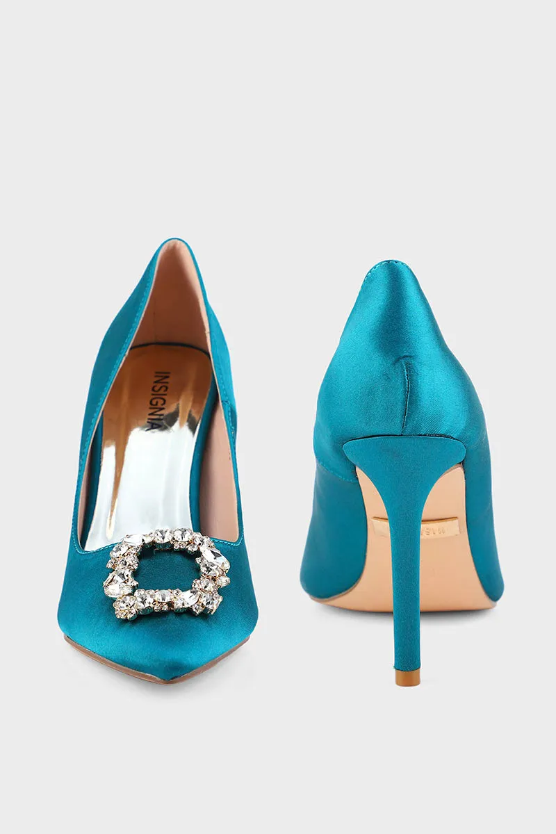 Formal Court Shoes I44456-Teal Green