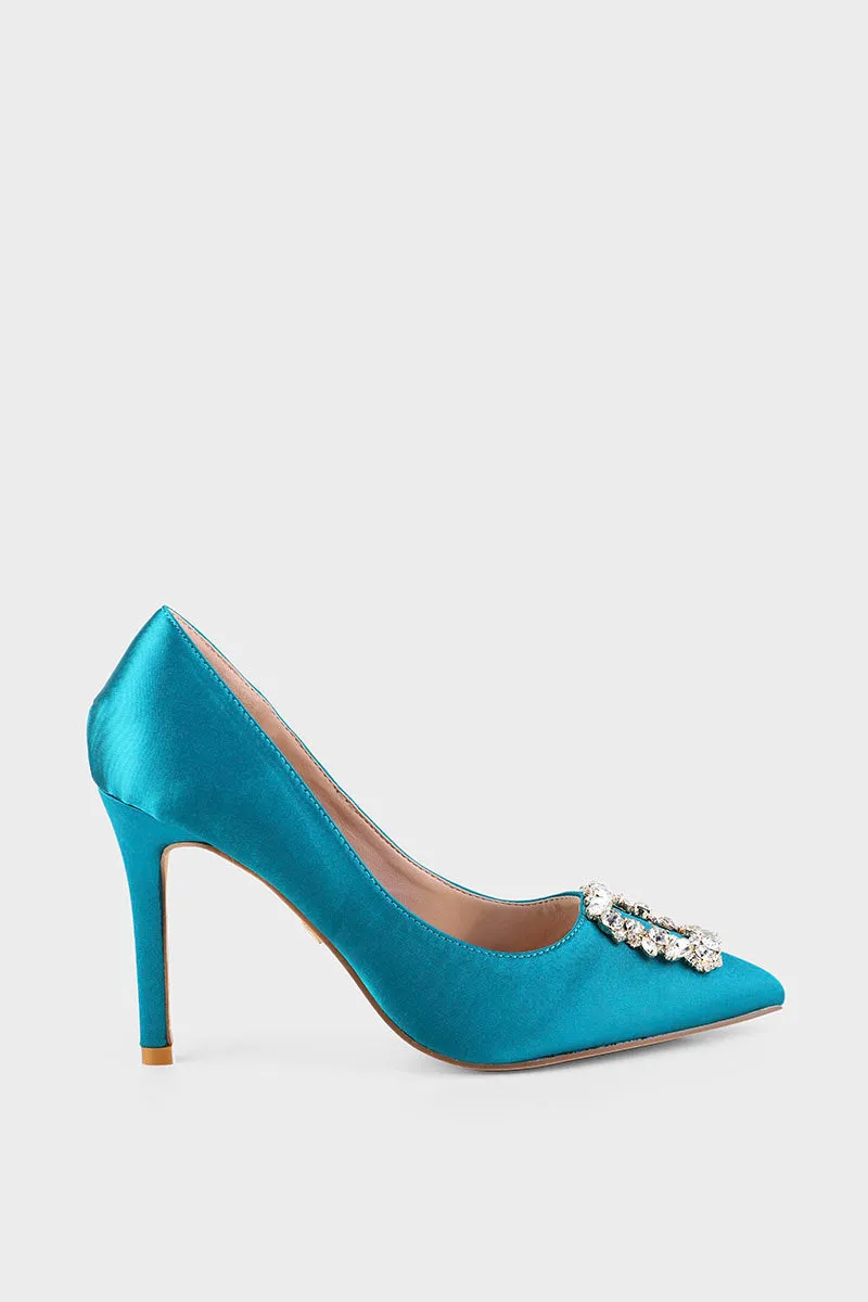 Formal Court Shoes I44456-Teal Green