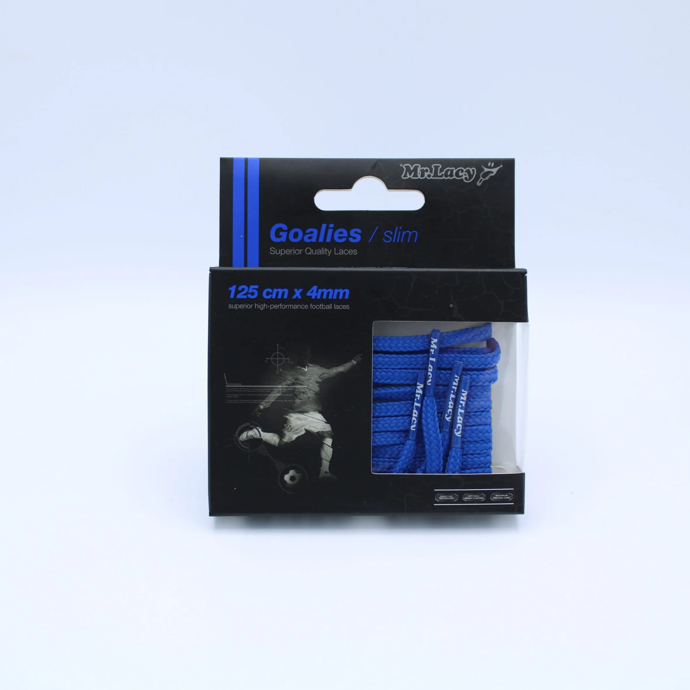 Goalies Slim Football Boot Laces · Royal Blue