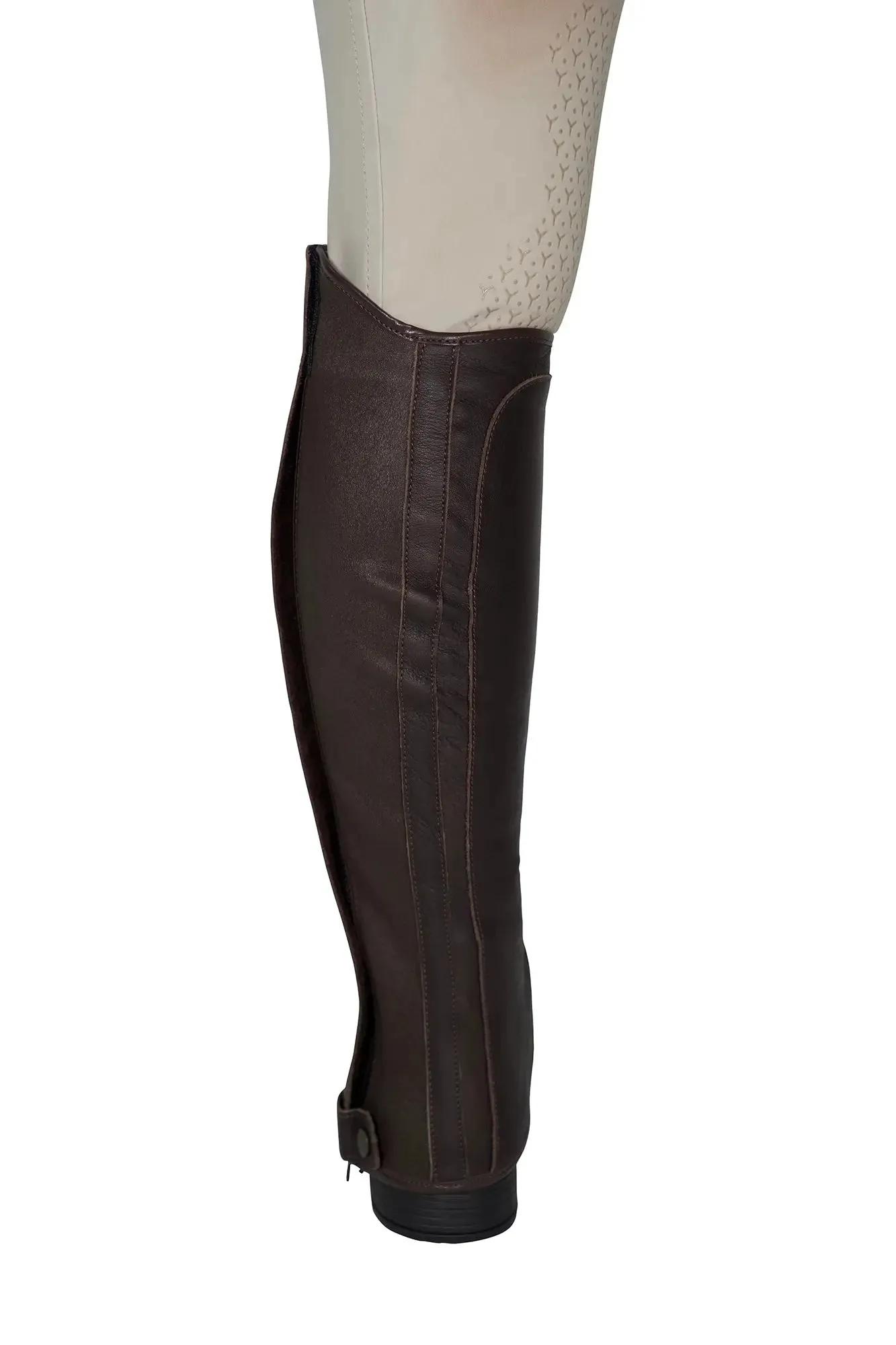 Grand Prix Full Italian Leather Half Chaps, Brown