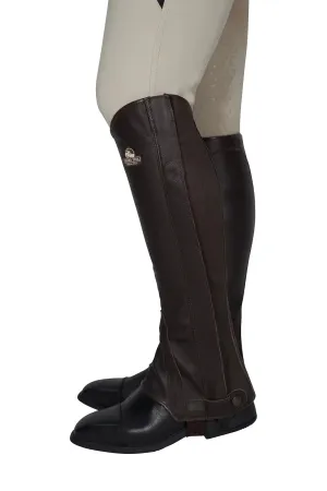 Grand Prix Full Italian Leather Half Chaps, Brown