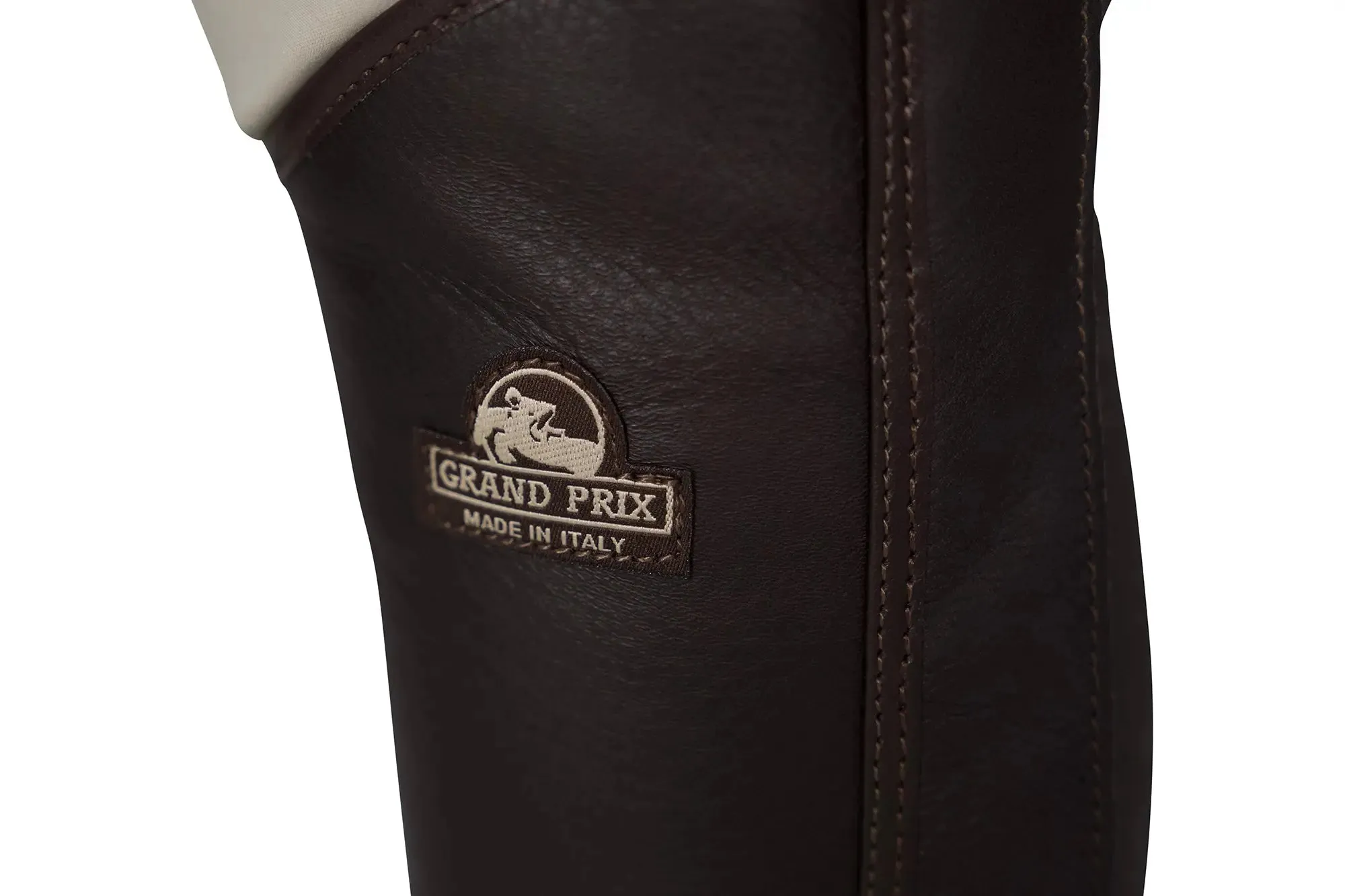 Grand Prix Full Italian Leather Half Chaps, Brown