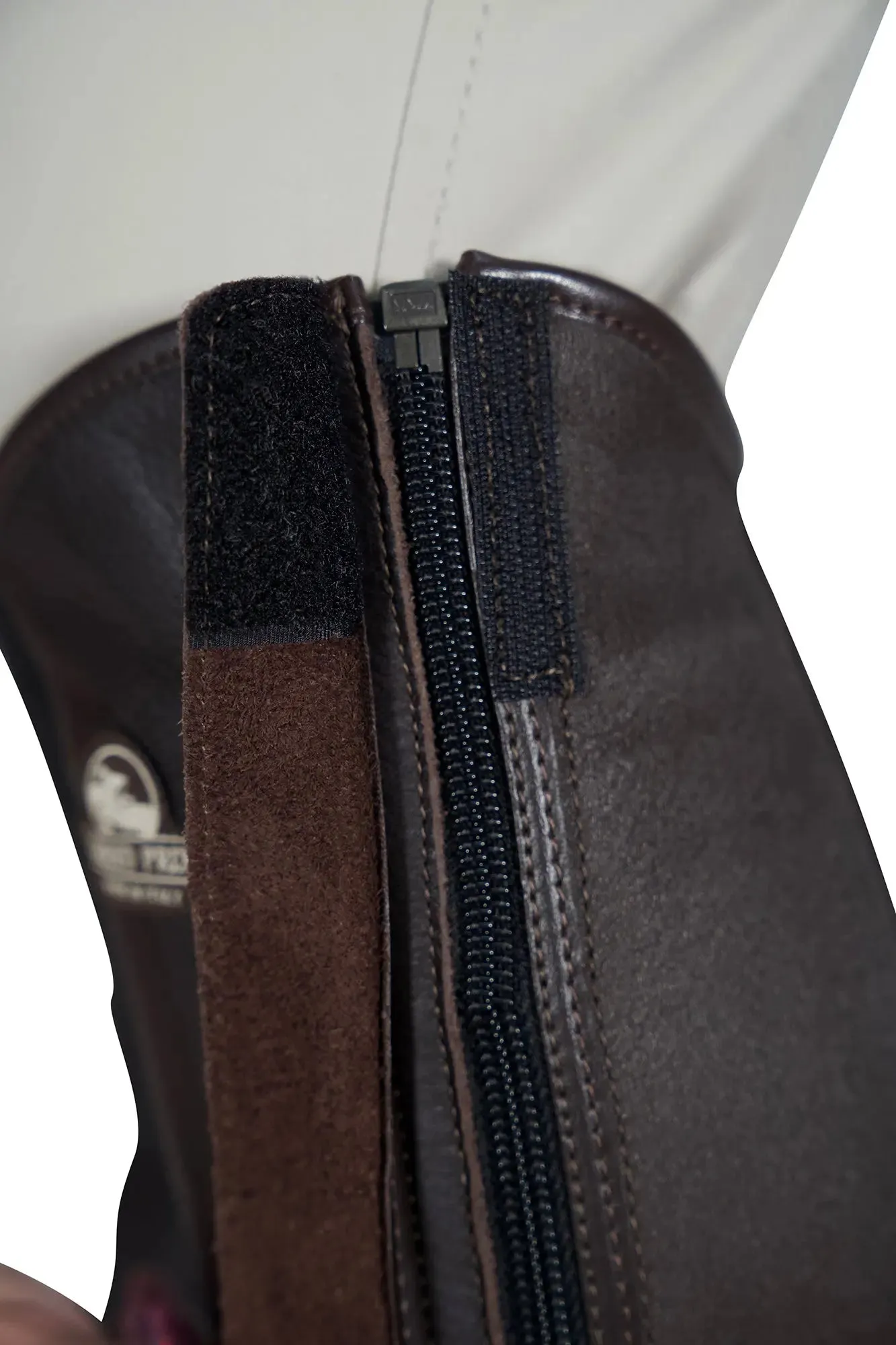 Grand Prix Full Italian Leather Half Chaps, Brown