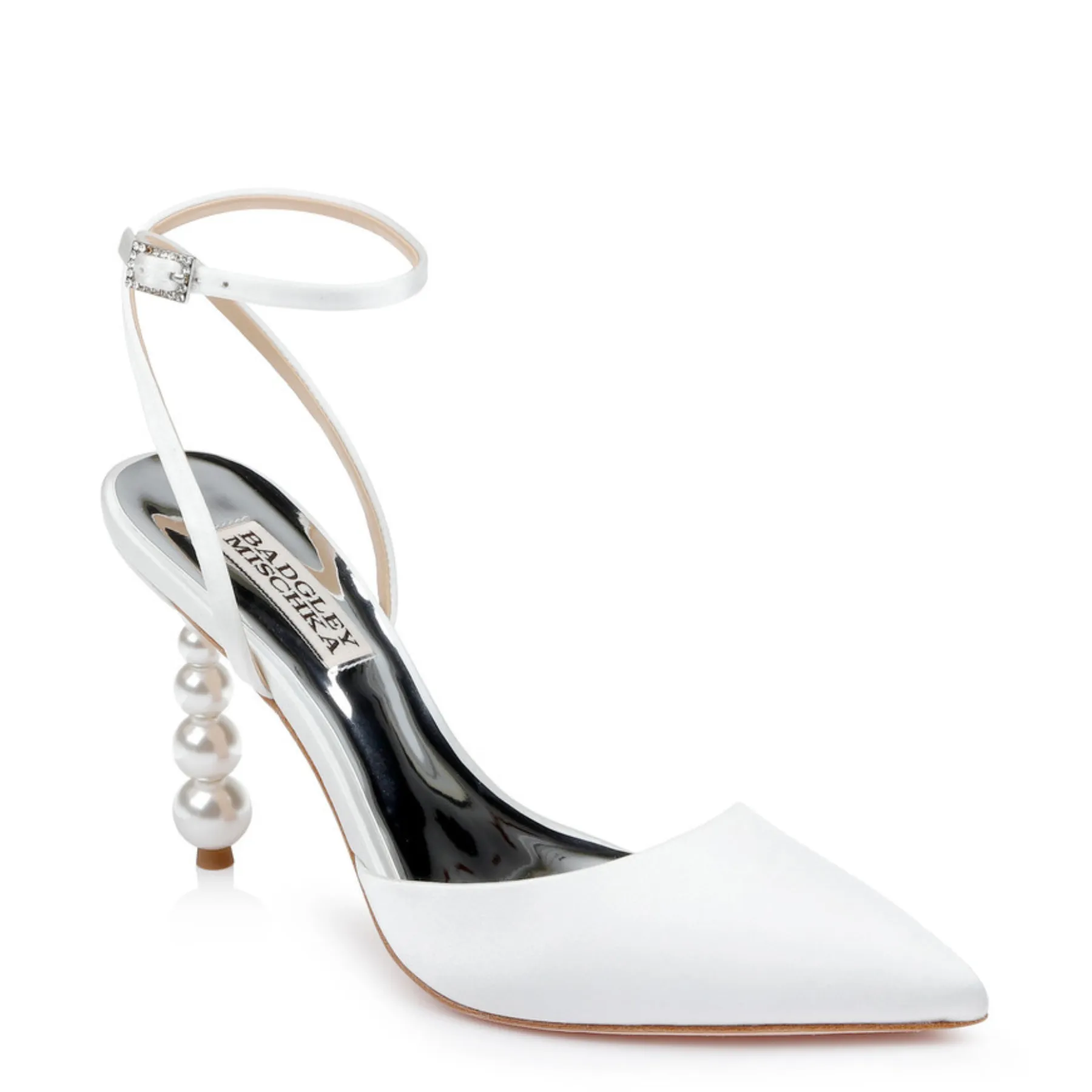 Indie - Pearl Heel Stiletto with Pointed Toe - Soft White