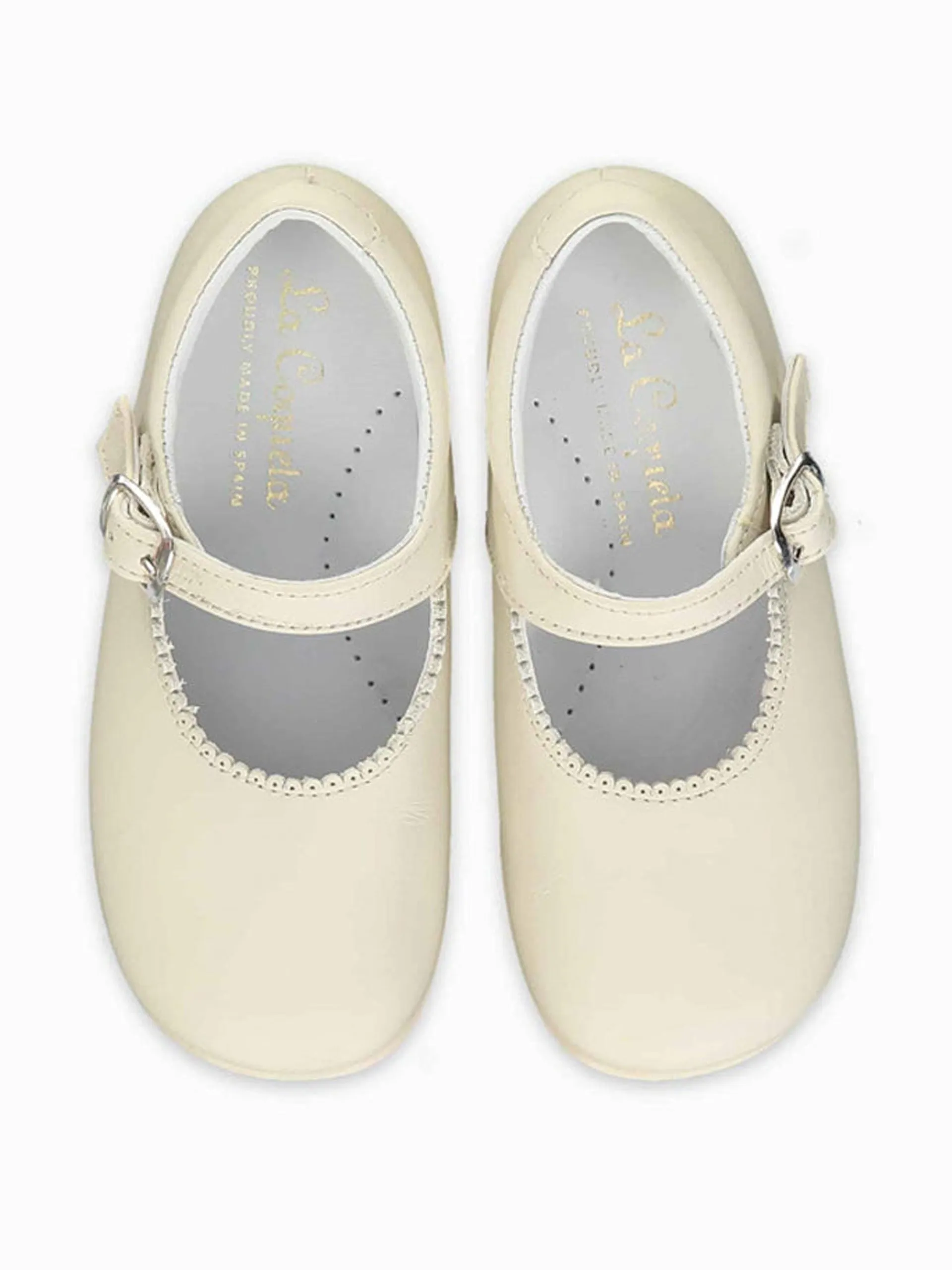 Ivory leather toddler Mary Jane shoes