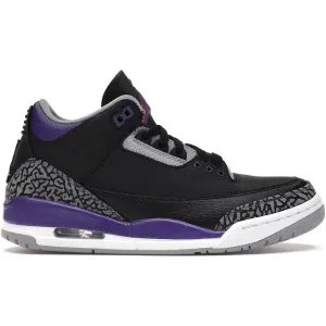 Jordan 3 Retro Black Court Purple