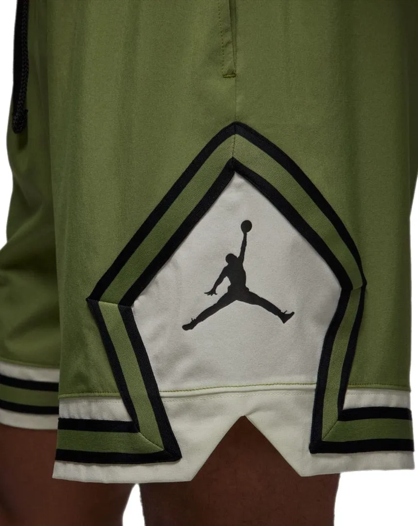 Jordan Dri-Fit Woven Diamond Shorts - Sky Olive / Sea Glass - Black