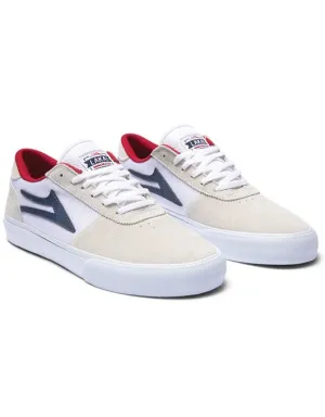 Lakai Manchester Shoe | White/Navy Suede