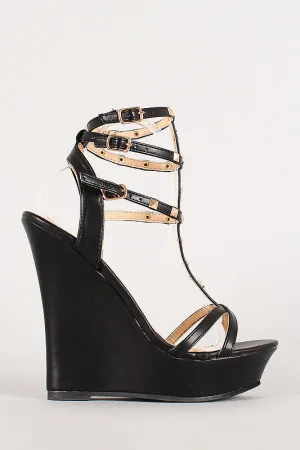 Liliana Studded Strappy Open Toe Wedge