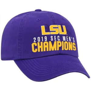 LSU Tigers 2019 SEC Men's Basketball Champions Locker Room Purple Hat Cap