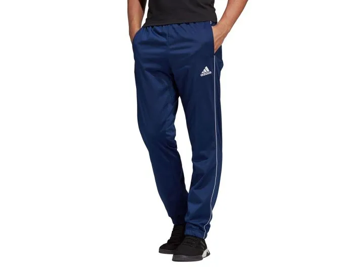 Mens Adidas Core 18 Pes Trackie Pant Training Bottoms Dark Blue/White