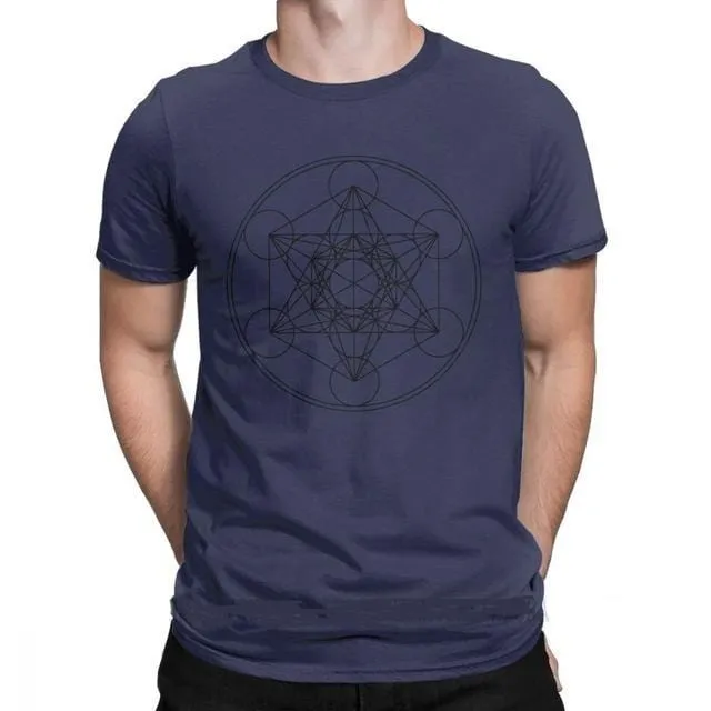 Men's Metatron Cube Print Short-Sleeve T-Shirt