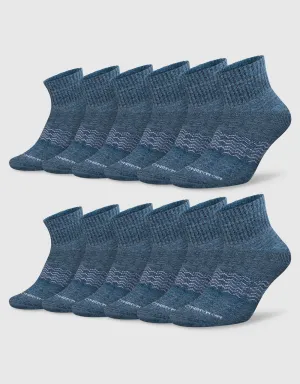 Men's Moisture Control Low Cut Ankle Socks 12 Pack