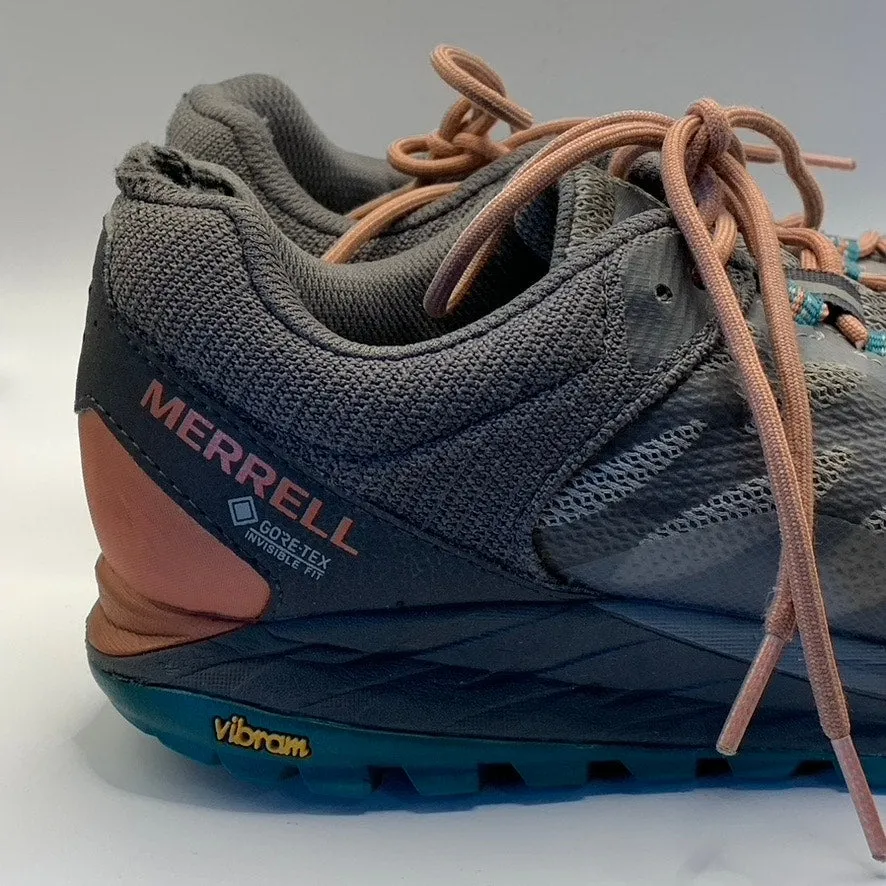 MERRELL Women's Gray Antora 2 Trail Gore-Tex Lace-Up Running Sneakers SZ 8.5