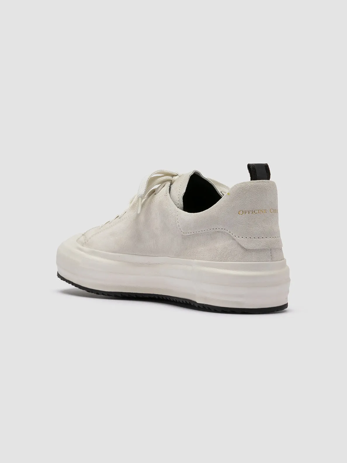 MES 009 - White Leather and Suede Low Top Sneakers