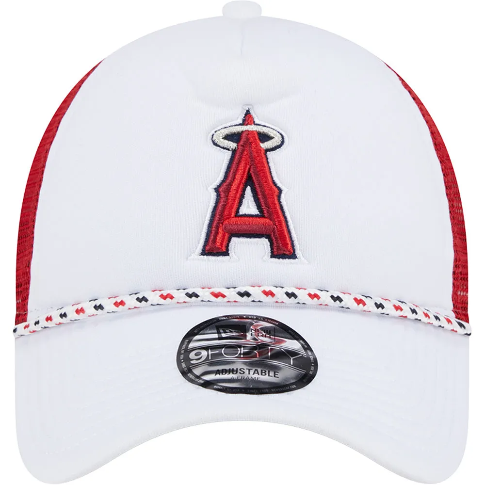 MLB Los Angeles Angels New Era Court Sport 9FORTY A-Frame Adjustable Hat