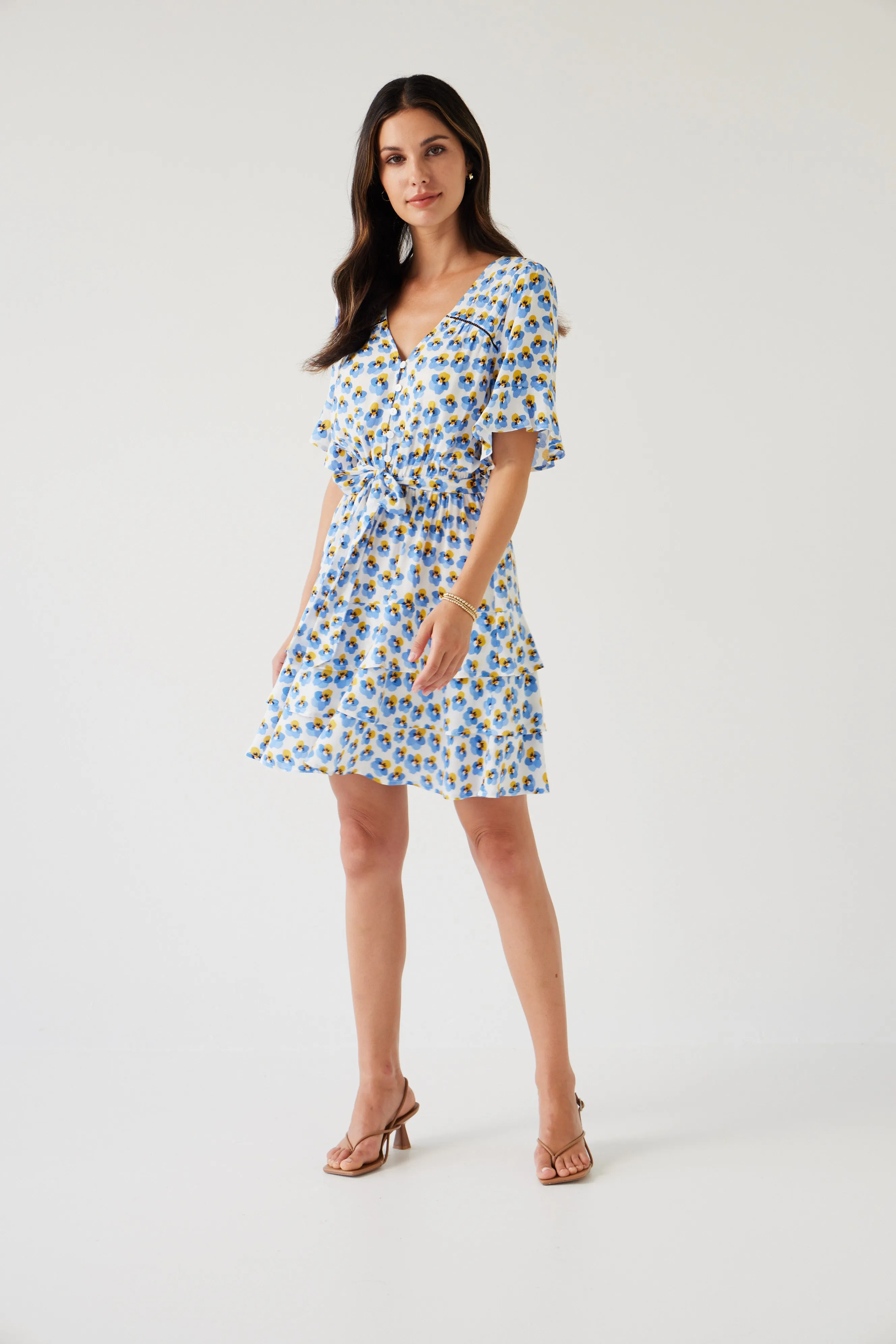 Nardine Mini Dress | Blue Pansy