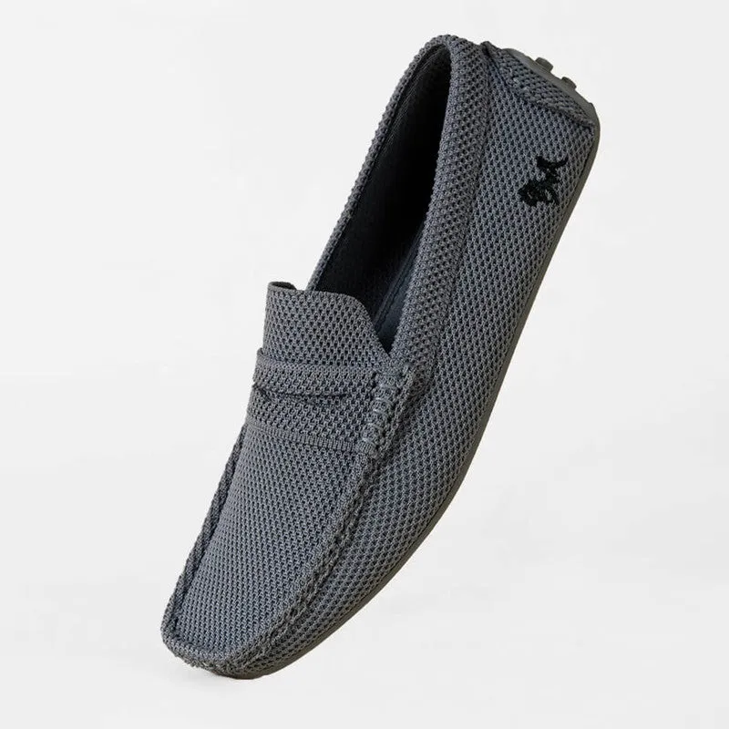 Neeman's Knitted Loafers for Men | Steel Grey