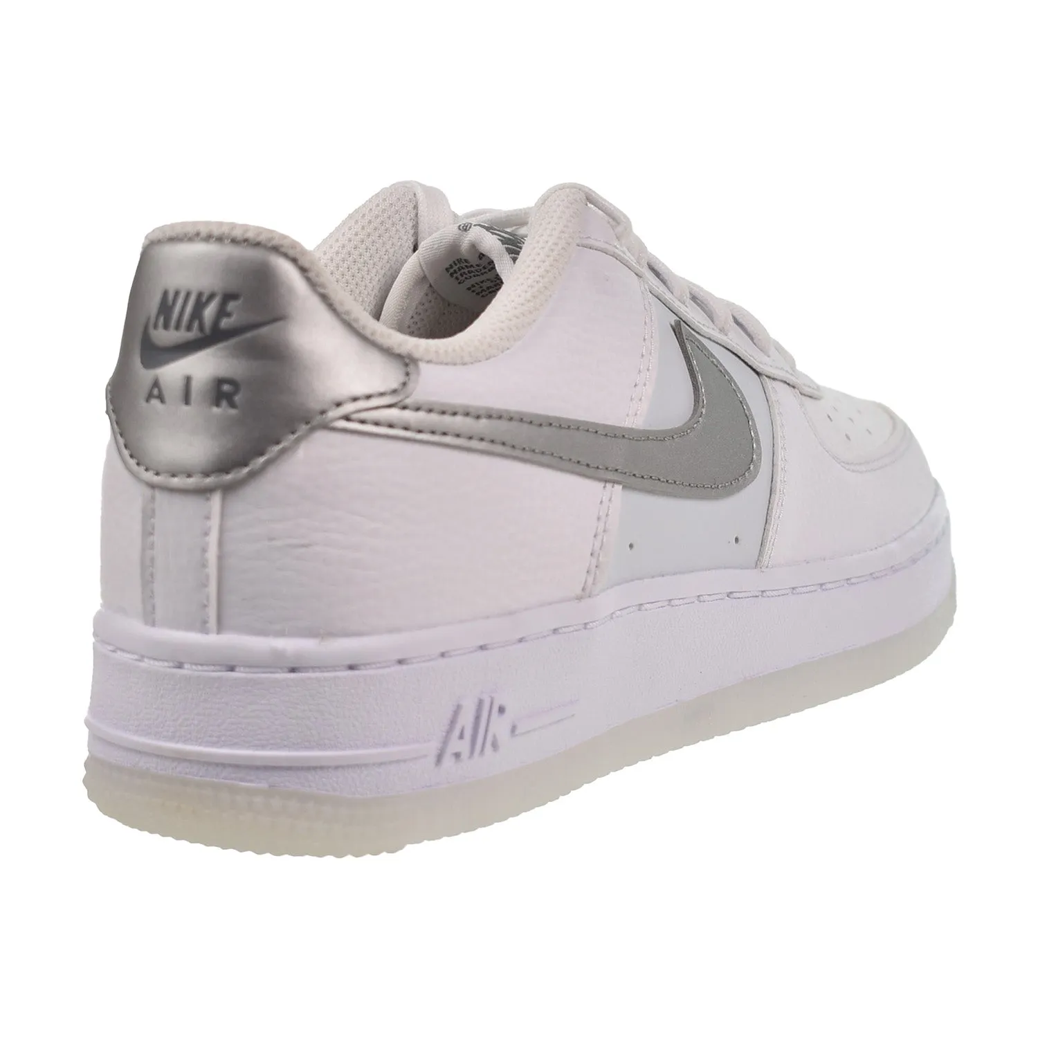 Nike Air Force 1 (GS) Big Kids' Shoes White-Pure Platinum