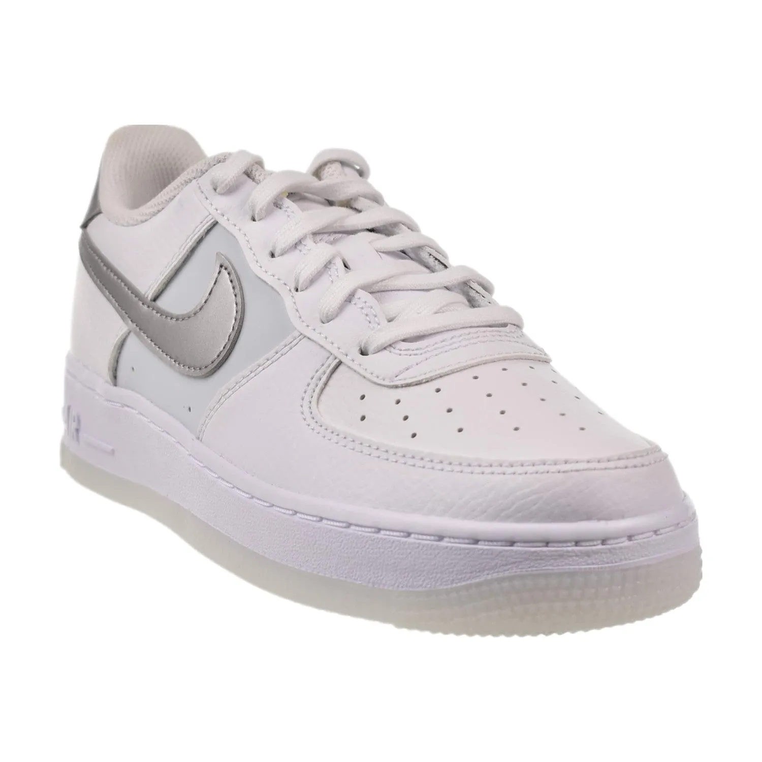 Nike Air Force 1 (GS) Big Kids' Shoes White-Pure Platinum