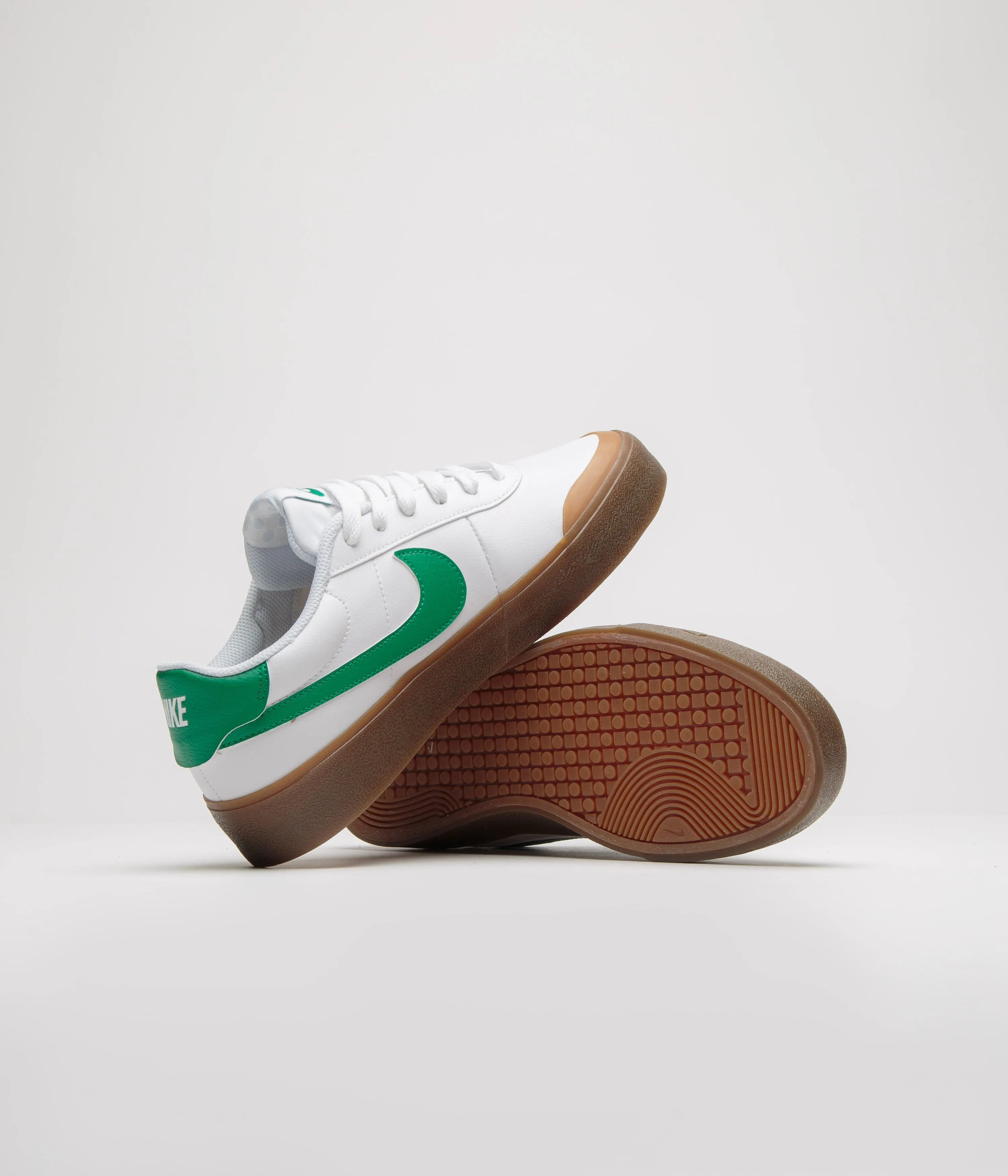 Nike Court Shot Shoes - White / Malachite - Gum Med Brown