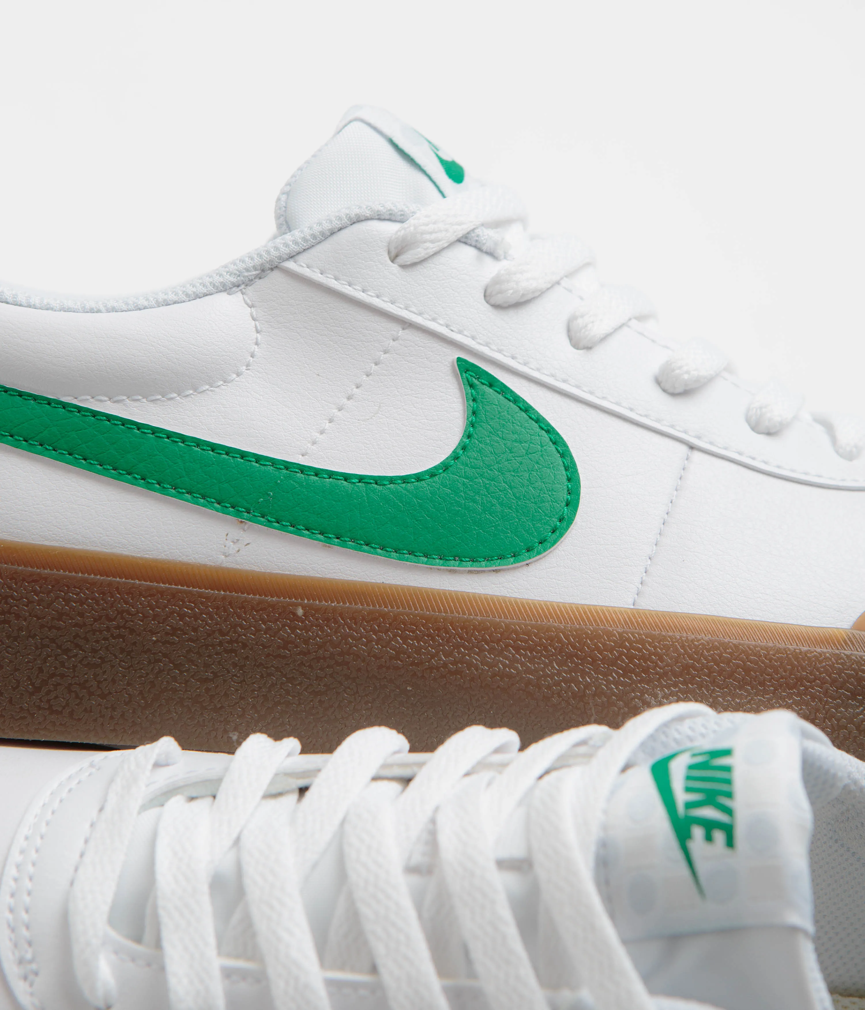 Nike Court Shot Shoes - White / Malachite - Gum Med Brown