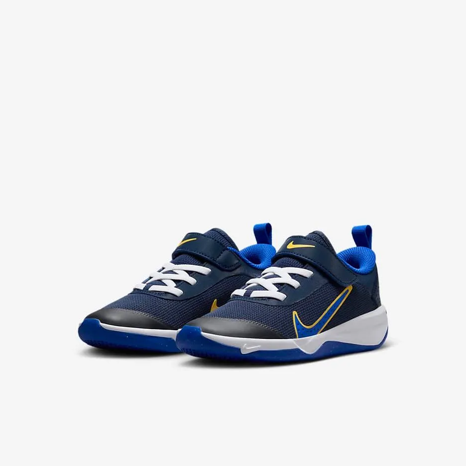 Nike Kid's Omni Multi Court Shoes - Midnight Navy / Saturn Gold / White / Hyper Royal