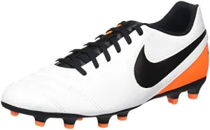 Nike Men's Tiempo Rio III FG (White/Black/Total Orange) (12)