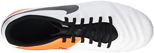 Nike Men's Tiempo Rio III FG (White/Black/Total Orange) (12)