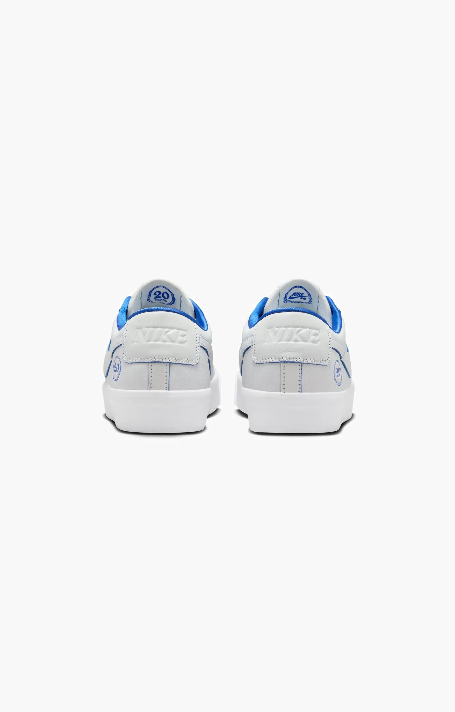 Nike SB Zoom Blazer Low Pro GT PRM Shoe, Summit White/Royal