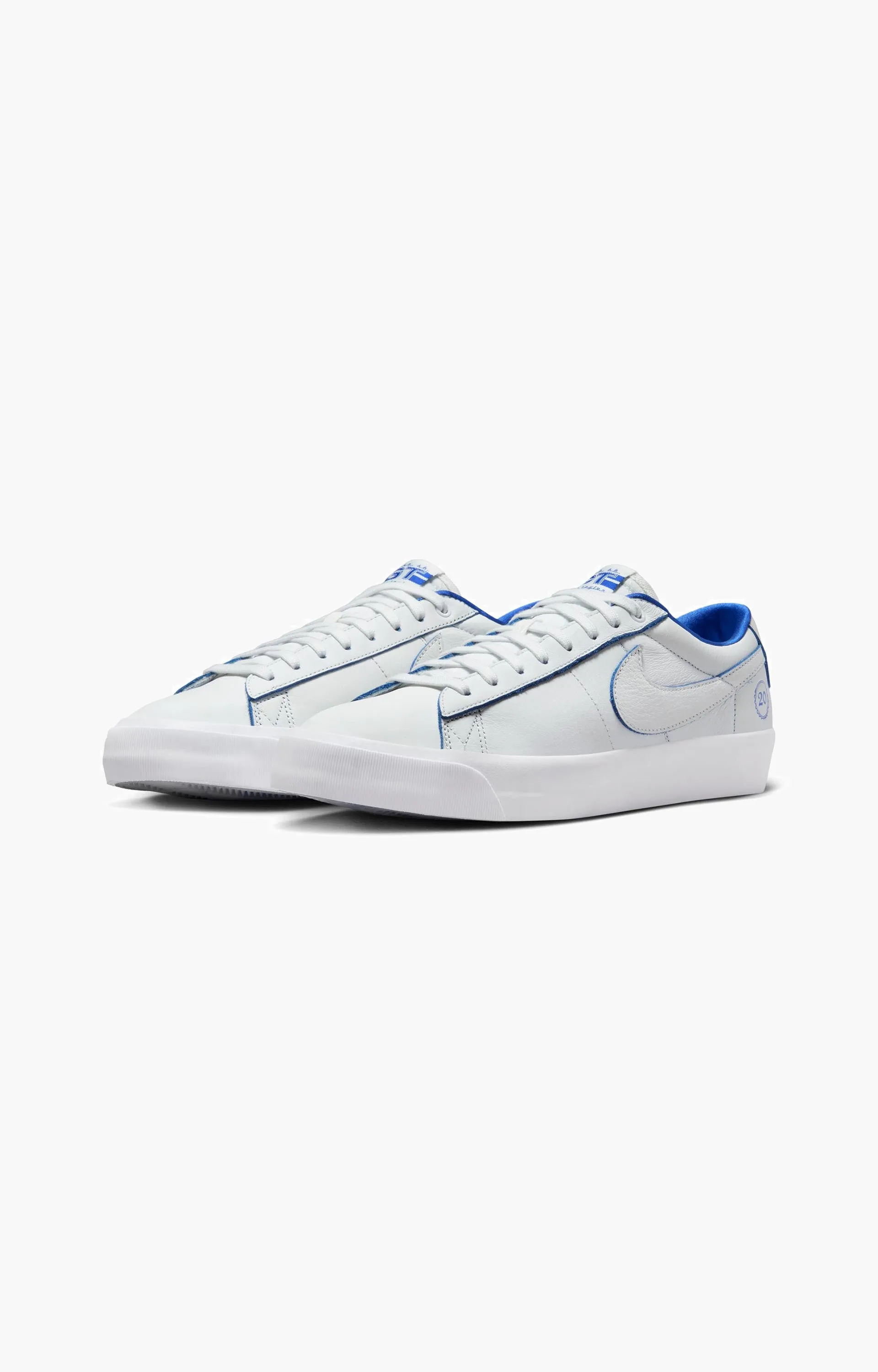 Nike SB Zoom Blazer Low Pro GT PRM Shoe, Summit White/Royal