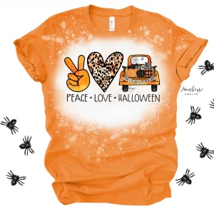 Peace Love Halloween Truck Shirt